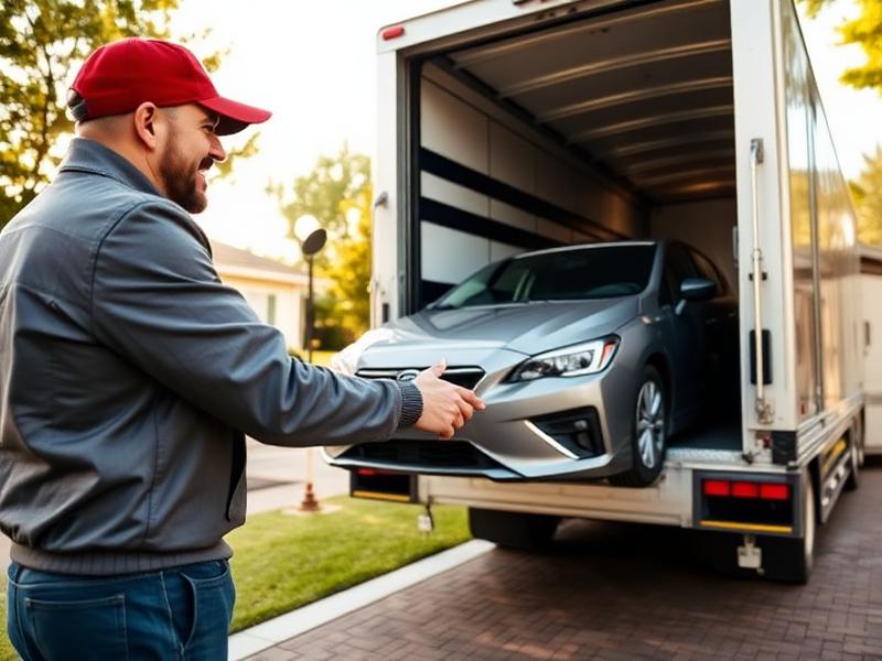 Happy vehicle shipping customer